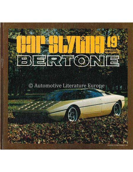 1977 CAR STYLING 19' BERTONE - QUATERLY- -HARDBACK BOOK