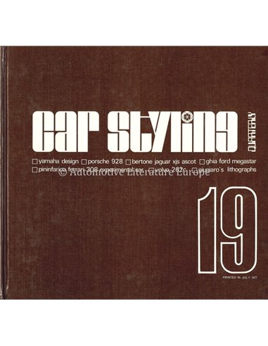1977 CAR STYLING 19 - QUATERLY- HARDCOVER BUCH