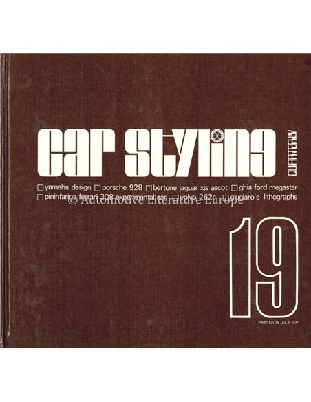 1977 CAR STYLING 19 - QUATERLY- HARDCOVER BUCH