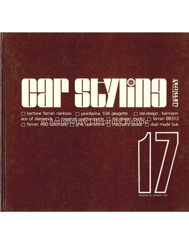 1977 CAR STYLING 17 - QUATERLY- -HARDBACK BOOK