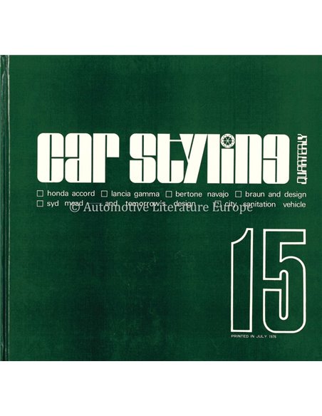 1976 CAR STYLING 15 - QUATERLY- HARDCOVER BUCH