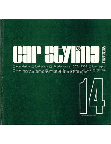 1976 CAR STYLING 14 - QUATERLY- HARDCOVER BUCH