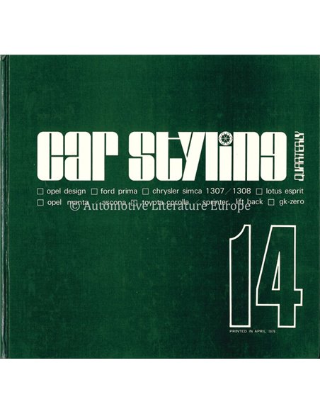 1976 CAR STYLING 14 - QUATERLY - HARDCOVER BOEK