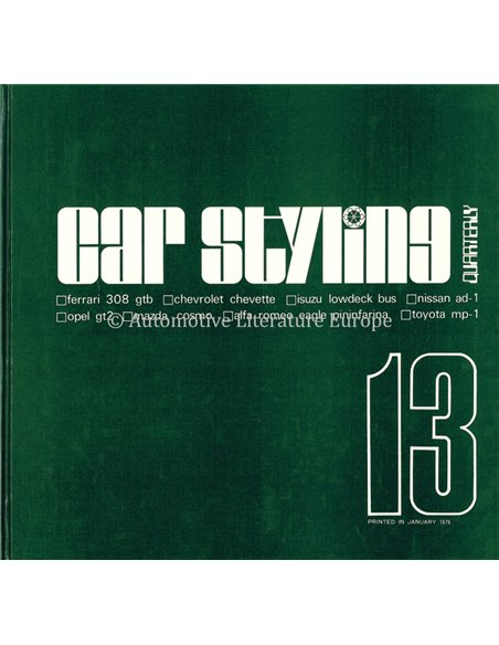 1976 CAR STYLING 13 - QUATERLY- HARDCOVER BUCH