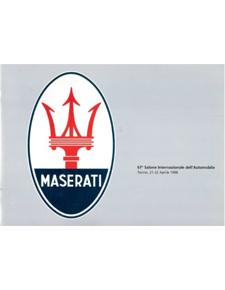 1998 MASERATI TURIN PRESSEMAPPE ITALIENISCH ENGLISCH