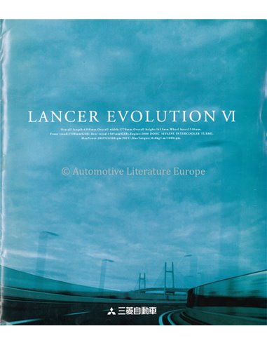 1998 MITSUBISHI LANCER EVOLUTION VI BROCHURE JAPANS
