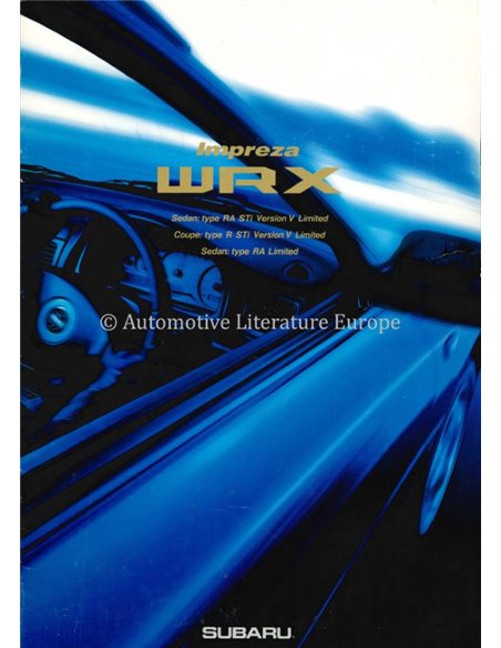 1999 SUBARU IMPREZA WRX PROSPEKT JAPANISCH