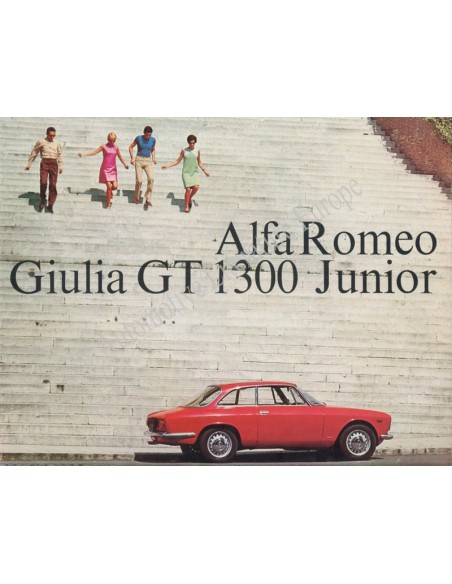 1967 ALFA ROMEO GIULIA GT 1300 JUNIOR BROCHURE ENGLISH