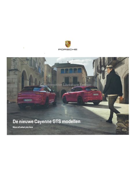2021 PORSCHE CAYENNE GTS HARDCOVER BROCHURE NIEDERLÄNDISCH