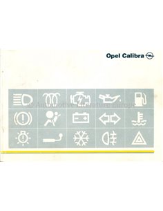 1995 OPEL CALIBRA INSTRUCTIEBOEKJE NEDERLANDS