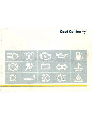 1995 OPEL CALIBRA OWNERS MANUAL DUTCH