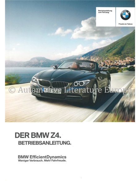 2010 BMW Z4 INSTRUCTIEBOEKJE ENGELS