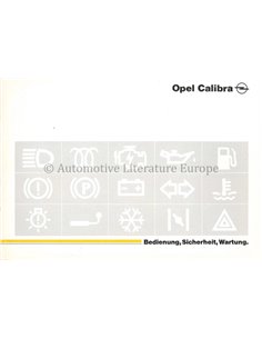 1995 OPEL CALIBRA INSTRUCTIEBOEKJE NEDERLANDS