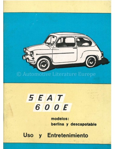 1966 SEAT 600 E OWNERS MANUAL SPANISH