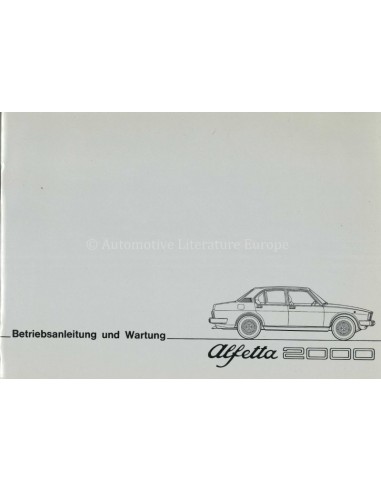 1977 ALFA ROMEO ALFETTA 2000 INSTRUCTIEBOEKJE DUITS