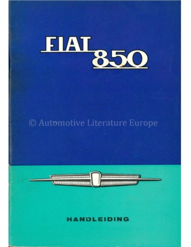 1966 FIAT 850 BETRIEBSANLEITUNG NIEDERLÄNDISCH