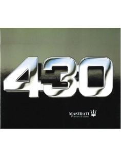 1989 MASERATI 430 BROCHURE ITALIENISCH