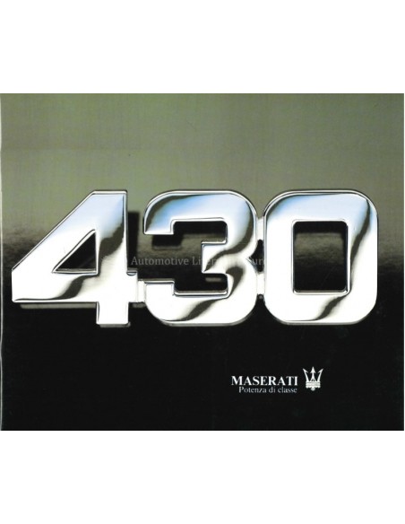 1989 MASERATI 430 BROCHURE ITALIENISCH