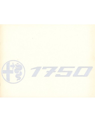 1969 ALFA ROMEO 1750 BERLINA BROCHURE DUTCH