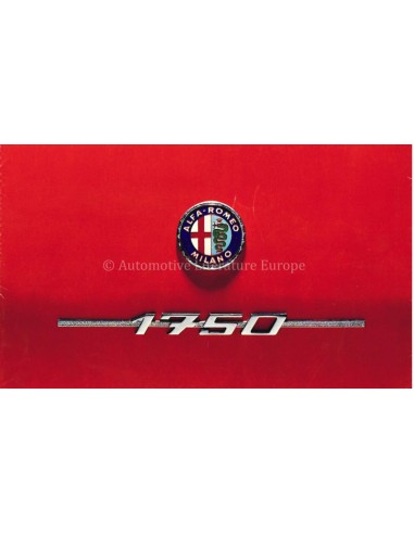 1969 ALFA ROMEO SPIDER 1750 BROCHURE...