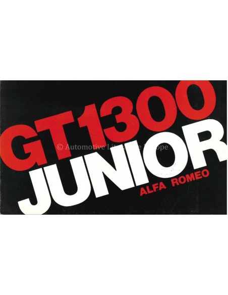 1971 ALFA ROMEO GT JUNIOR 1300 PROSPEKT ENGLISCH