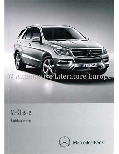 2012 MERCEDES BENZ M KLASSE INSTRUCTIEBOEKJE DUITS