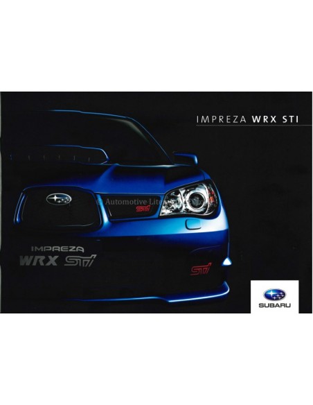 2007 SUBARU IMPREZA WRX STI BROCHURE DUTCH