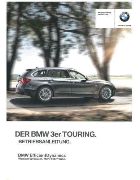 2012 BMW 3 SERIE TOURING INSTRUCTIEBOEKJE DUITS