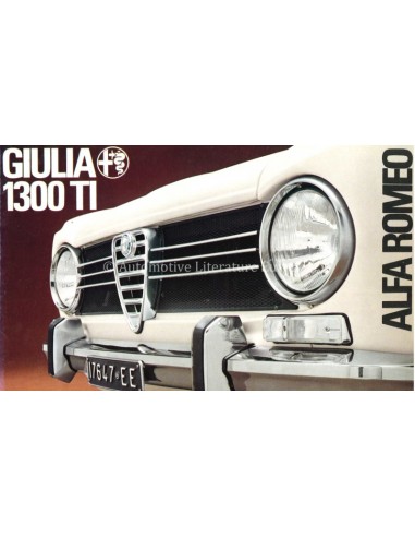 1969 ALFA ROMEO GIULIA 1300 TI BROCHURE DUTCH
