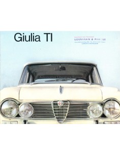 1963 ALFA ROMEO GIULIA TI PROSPEKT ENGLISCH