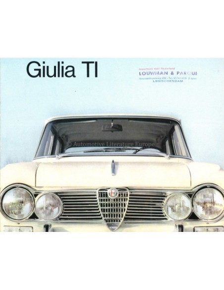 1963 ALFA ROMEO GIULIA TI PROSPEKT ENGLISCH