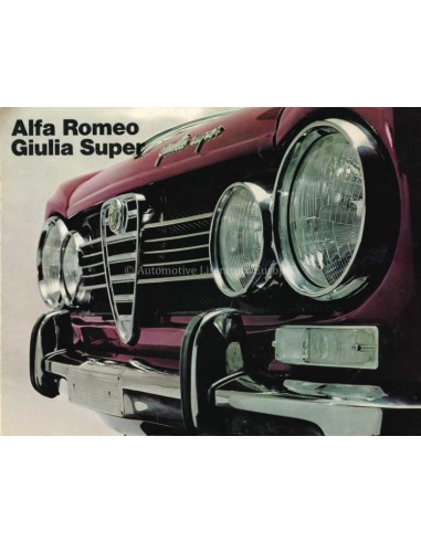 1967 ALFA ROMEO GIULIA SUPER BROCHURE...