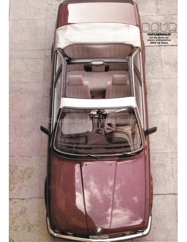 1983 BMW 3 SERIES BAUR TOPCABRIOLET BROCHURE GERMAN