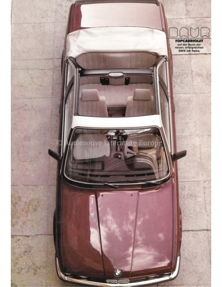 1983 BMW 3 SERIES BAUR TOPCABRIOLET BROCHURE GERMAN