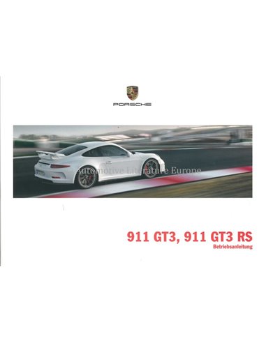 2000 PORSCHE 911 GT3 INSTRUCTIEBOEKJE ENGELS