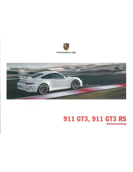 2015 PORSCHE 911 GT3 RS OWNERS MANUAL GERMAN