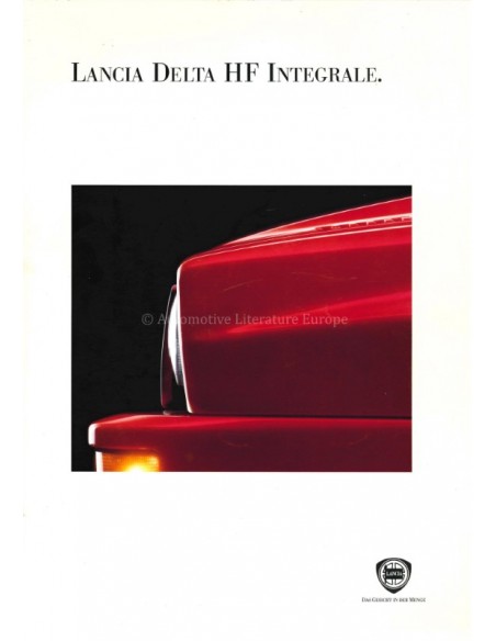 1993 LANCIA DELTA HF INTEGRALE BROCHURE DUITS
