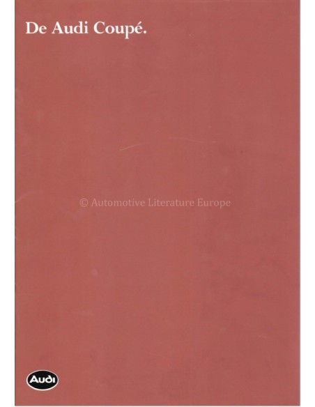 1980 AUDI COUPE BROCHURE NEDERLANDS