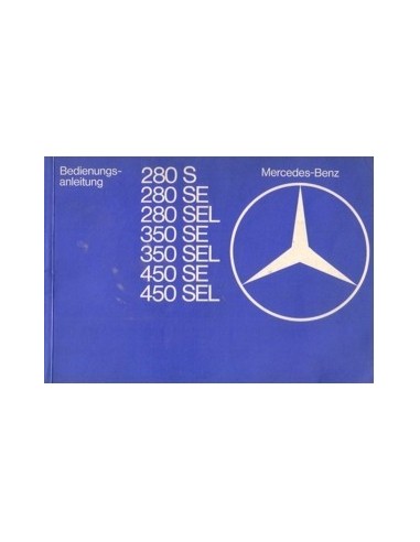 1978 MERCEDES BENZ S KLASSE INSTRUCTIEBOEKJE DUITS