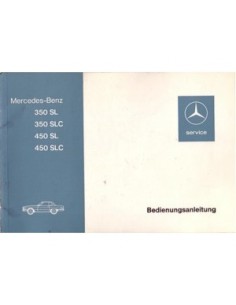 1973 MERCEDES BENZ SL & SLC KLASSE INSTRUCTIEBOEKJE DUITS