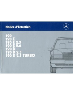 1988 MERCEDES BENZ 190 INSTRUCTIEBOEKJE FRANS