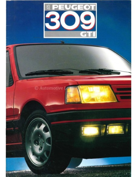 1987 PEUGEOT 309 GTI BROCHURE NEDERLANDS