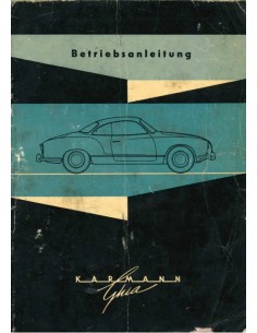 1960 VOLKSWAGEN KARMANN GHIA INSTRUCTIEBOEKJE DUITS