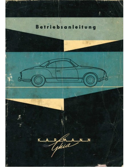 1960 VOLKSWAGEN KARMANN GHIA INSTRUCTIEBOEKJE DUITS