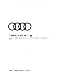 2018 AUDI Q5 OWNERS MANUAL GERMAN