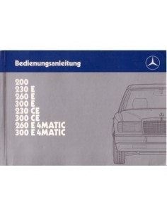 1987 MERCEDES BENZ E KLASSE INSTRUCTIEBOEKJE DUITS