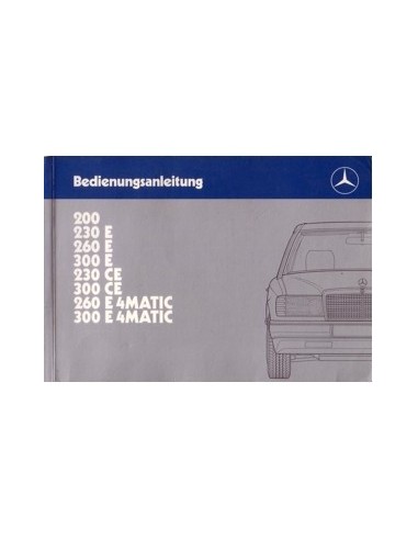 1987 MERCEDES BENZ E KLASSE INSTRUCTIEBOEKJE DUITS