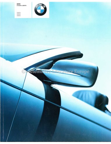 2000 BMW 3 SERIE CABRIO BROCHURE NEDERLANDS