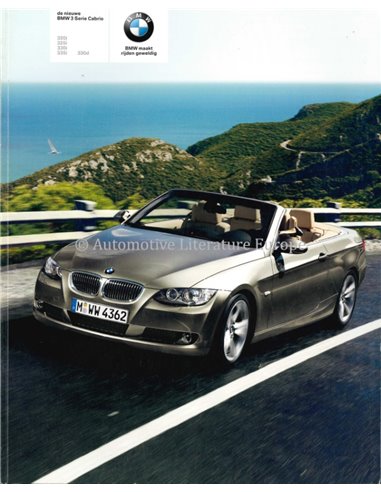 2007 BMW 3 SERIE CABRIOLET BROCHURE NEDERLANDS