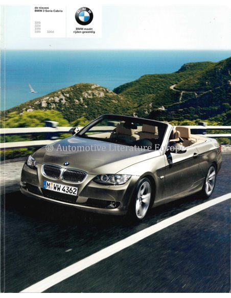 2007 BMW 3ER CABRIO PROSPEKT NIEDERLÄNDISCH